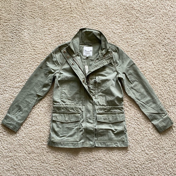 Madewell Green Utility Safari Jacket Sz XS - Picture 2 of 12